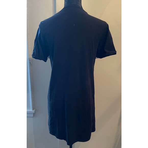 Topshop Black Tassel T-Shirt Size 8 - Picture 6 of 12
